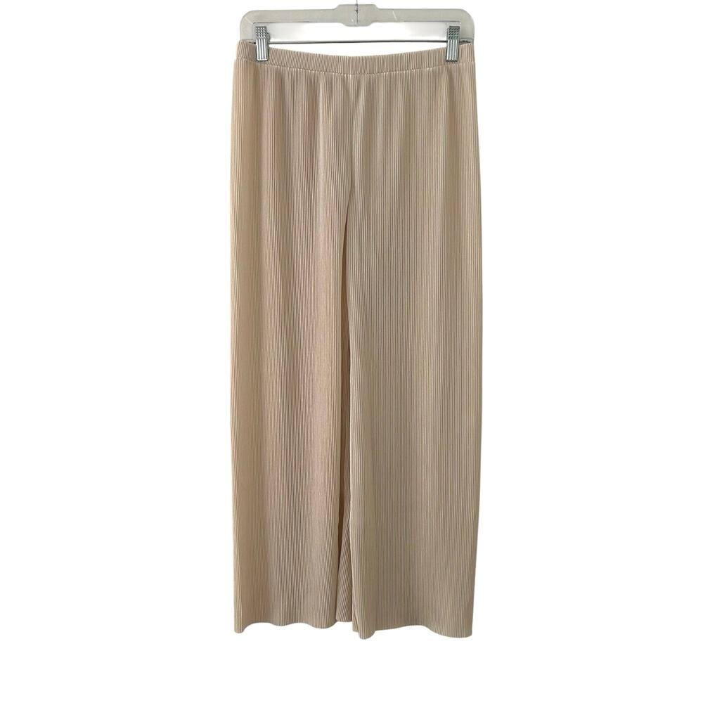 Ro & De Co-ord Accordion Pleated Cropped Wide Leg Dressy Pants M Medium New